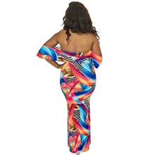Load image into Gallery viewer, "Tulum" Off the Shoulder Maxi Dress