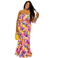 Load image into Gallery viewer, "Avery" Floral Print Maxi Dress-Magenta