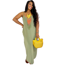 Load image into Gallery viewer, "Aria"Loose Fitting Maxi Dress-Olive Green