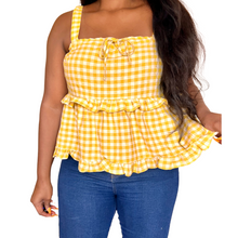 Load image into Gallery viewer, "Yellow Plaid Top"