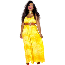 Load image into Gallery viewer, "Celine" Yellow Tie Dye Jumpsuit