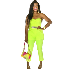 Load image into Gallery viewer, "Miami Nights" Neon Yellow Jumpsuit