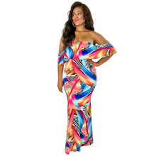 Load image into Gallery viewer, "Tulum" Off the Shoulder Maxi Dress