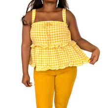 Load image into Gallery viewer, "Yellow Plaid Top"