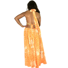 Load image into Gallery viewer, "Morocco" Orange Halter Maxi Dress
