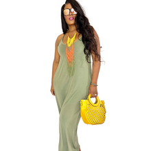 Load image into Gallery viewer, "Aria"Loose Fitting Maxi Dress-Olive Green