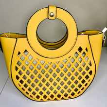 Load image into Gallery viewer, Yellow Cut-out Statement Bag
