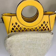 Load image into Gallery viewer, Yellow Cut-out Statement Bag
