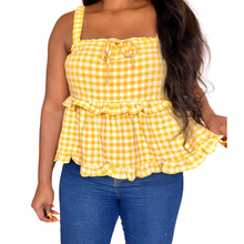 Load image into Gallery viewer, &quot;Yellow Plaid Top&quot;
