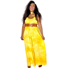 Load image into Gallery viewer, &quot;Celine&quot; Yellow Tie Dye Jumpsuit
