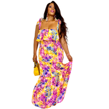 Load image into Gallery viewer, &quot;Avery&quot; Floral Print Maxi Dress-Magenta
