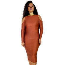 Load image into Gallery viewer, &quot;Date Night&quot; Chocolate Cut Out Dress
